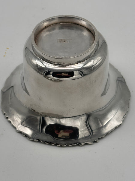 Bowl and Underplate. Mexican Sterling Silver. Sanborns. Grapes and Leaves.