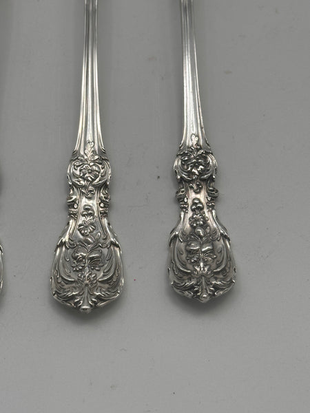 Set of 8 Seafood Cocktail Forks. Reed & Barton Francis I Sterling Silver. 5 1/2"