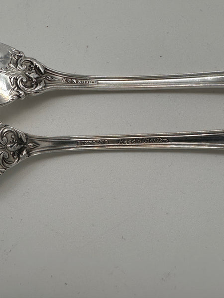 Set of 8 Seafood Cocktail Forks. Reed & Barton Francis I Sterling Silver. 5 1/2"