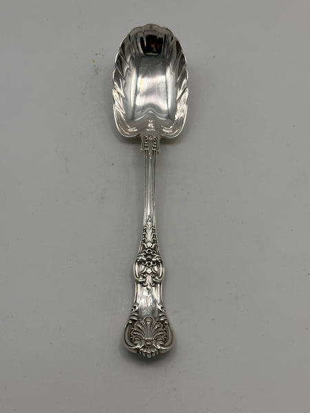 Berry Serving Spoon. Tiffany & Co Sterling Silver English King. 8 5/8"