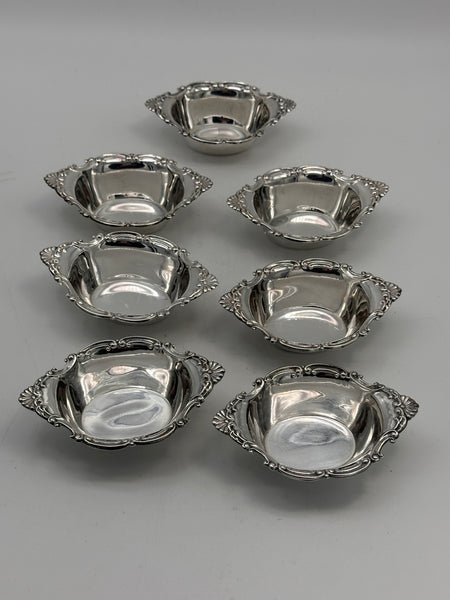 7 Bon Bon Nut Cups. Birks Sterling Silver. 3 7/8". 168 grams