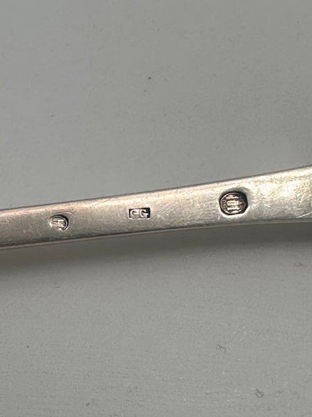 Large Pierced Serving Spoon. Danish Silver. 1906 date mark. 10 7/8". 92 grams