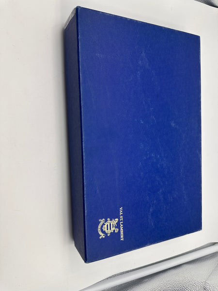 Six Piece Val St Lambert Glass Table Centerpiece. Original Box. 20th Century