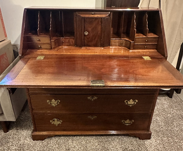 18th Century Fall Front Mahogany Desk