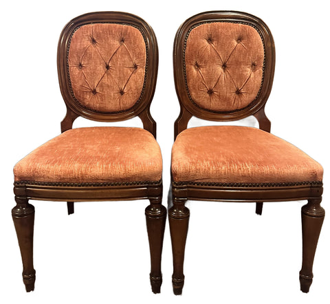 Pair Upholstered Side Chairs. 19th Century