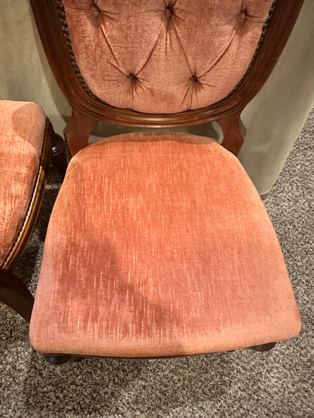 Pair Upholstered Side Chairs. 19th Century