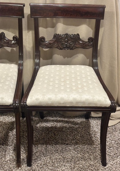 Pair of Side Chairs. English Mahogany. Early 19th Century