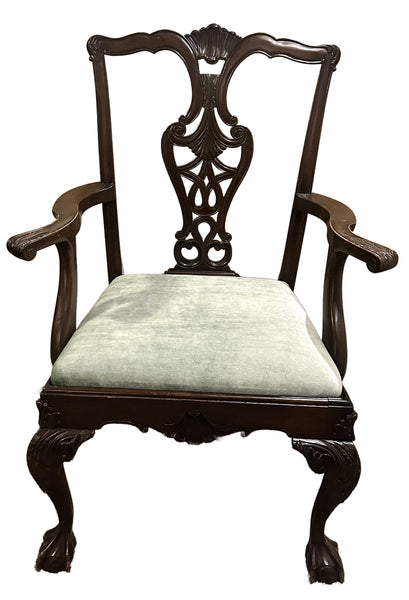 Arm Chair. Mahogany Chippendale Style. 19th Century