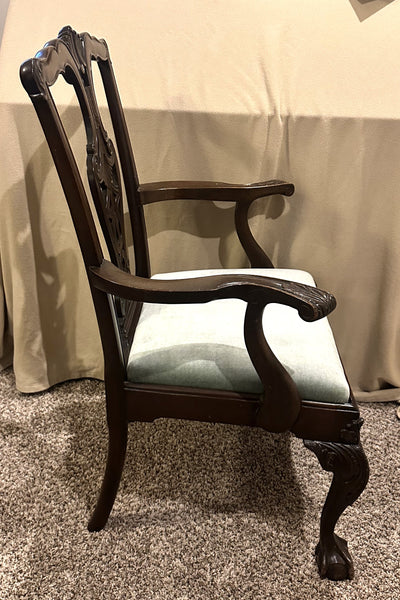 Arm Chair. Mahogany Chippendale Style. 19th Century