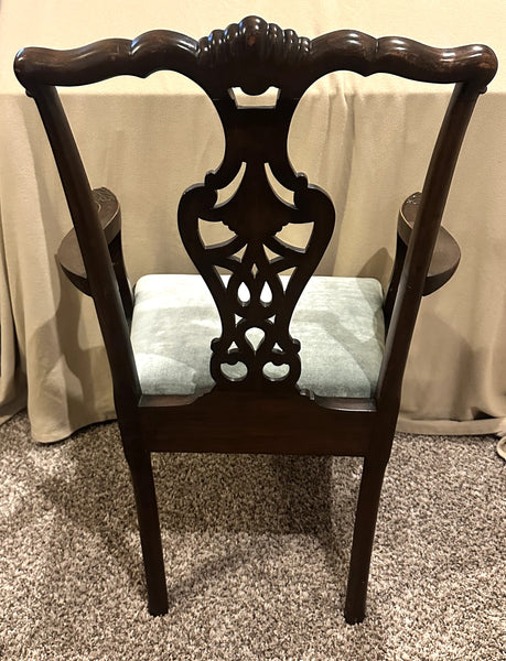 Arm Chair. Mahogany Chippendale Style. 19th Century
