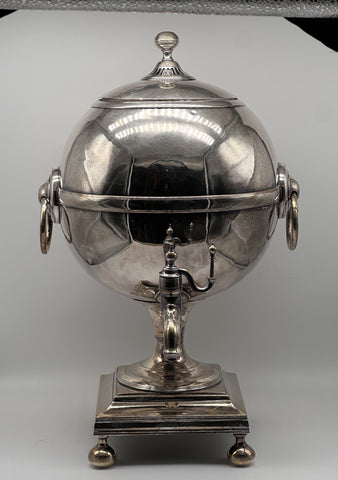 Tea Urn. English Sheffield Silverplate over Copper. 19th Century. 17" Height