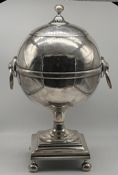 Tea Urn. English Sheffield Silverplate over Copper. 19th Century. 17" Height