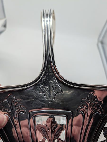 Large Tiffany & Co. Sterling Silver Flower Basket with Liner. 17 1/2" H