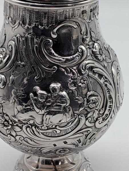 Muffineer Sugar Castor. English Sterling Silver Import from Germany. London 1899
