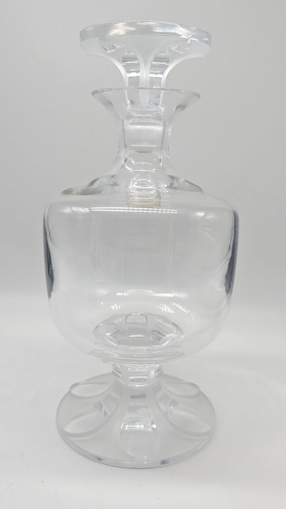 Decanter. Lalique French Glass. Valencay Pattern Clear and Frosted. 10 1/4"