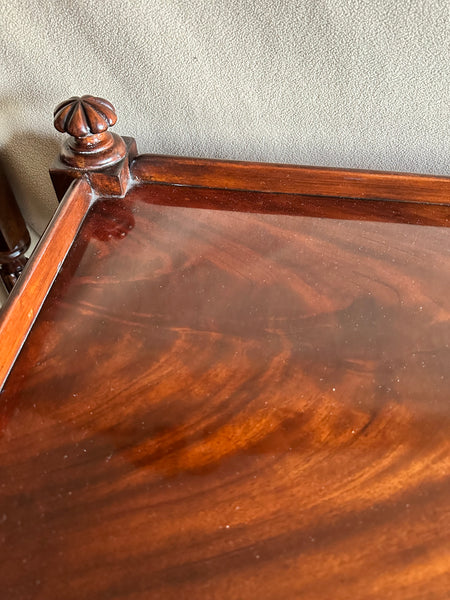 William IV Serving Table Mahogany Wood. Three Tiers.