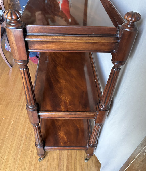 William IV Serving Table Mahogany Wood. Three Tiers.