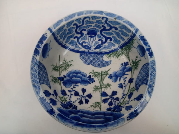 Japanese Imari Blue and White Porcelain Bowl