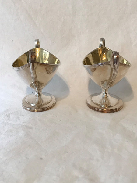 Pair of master cellars. English sterling silver.