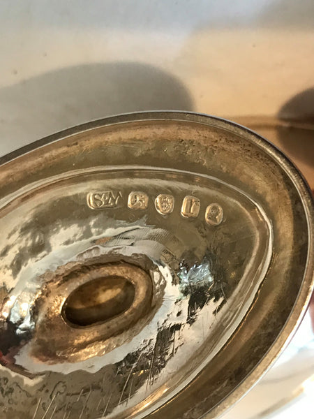 Pair of master cellars. English sterling silver.