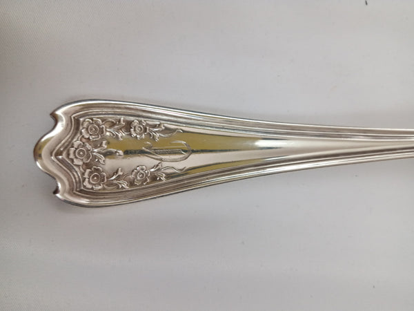 20th Century Saart Bros Co. Sterling Silver Large Meat Fork with Blossom Pattern.