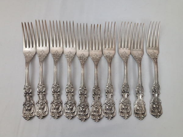 Sterling Silver Reed and Barton Flatware Service for 10 in the Francis I Pattern.