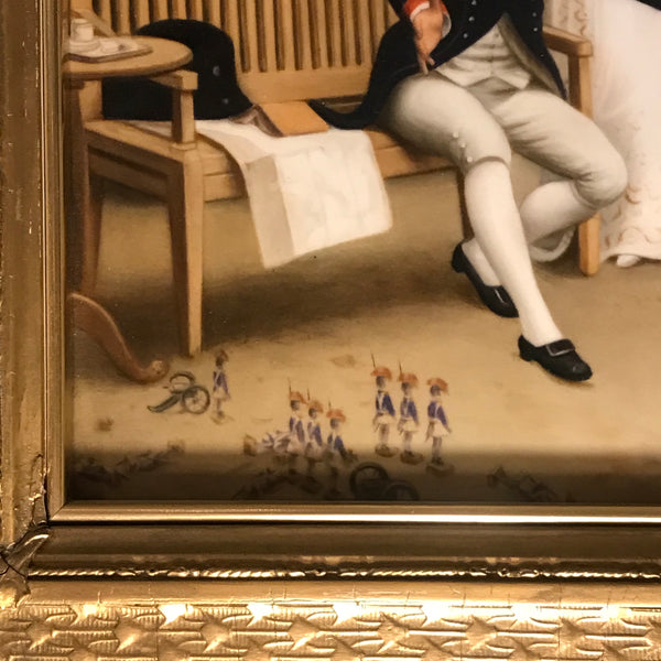 Lovely KPM Painted Porcelain Plaque of Napoleon with Family and Governess.