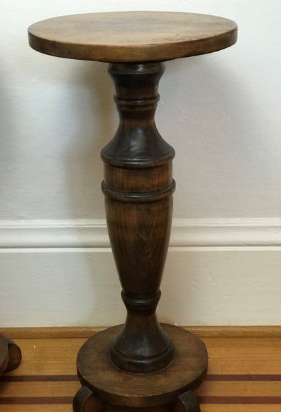 Pair of Mahogany Plant Stands or Pedestals. Circa 1900.  25" height