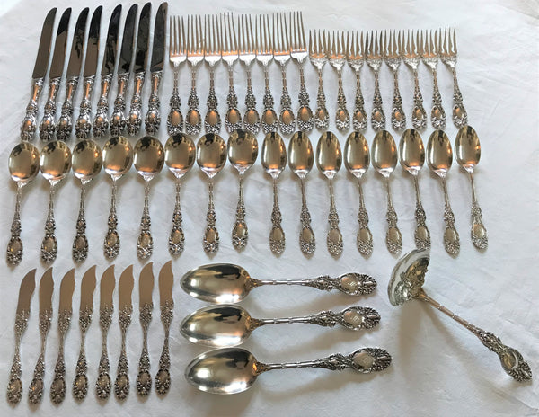 Flatware Service for Eight Plus 4 Serving. Wallace Lucerne. 52 pcs