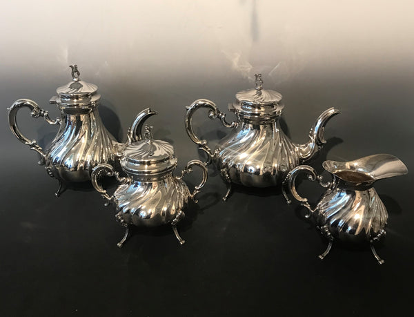 Four Pc. Tea and Coffee Service. Italian 800 Silver. 1200 grams.