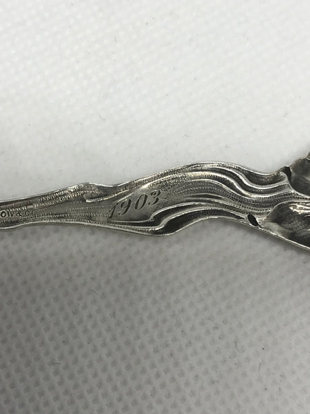 Bon Bon Scoop. Shiebler Co. Pierced Sterling Silver. Fiorito Clematis. 1903