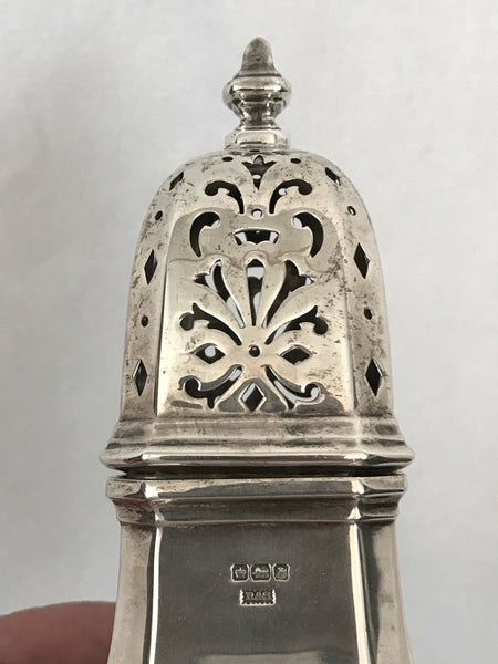 English Sterling Silver Sugar Caster.Sheffield 1917. 6-3/4" Height.