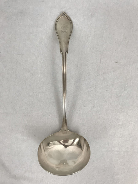 Large Soup Ladle. Gorham Sterling Silver in the Norfolk Pattern. 12-3/4"