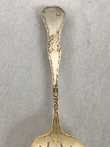 Meat Serving Fork. Blackinton Sterling Silver Thistle Pattern. 8"