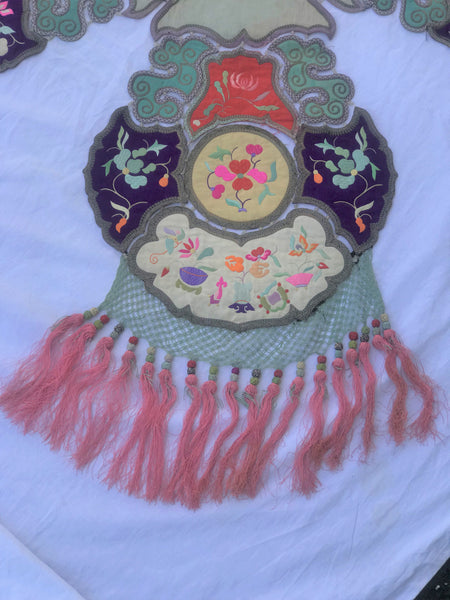 Republic Period Chinese Embroidery Collar with Tassels. Very Good Condition.