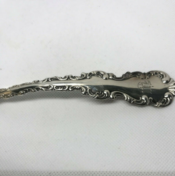 Gravy Ladle. Whiting Louis XV Sterling Silver. M Monogram. 7"