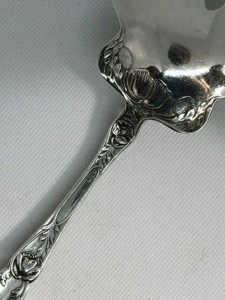 Gorham Sterling Silver Serving Fork, Poppy Pattern. 8.75" Length