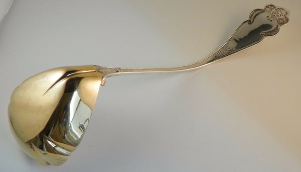 Large Sterling Silver Soup Ladle. Wood & Hughes Murillo Pattern (1875)