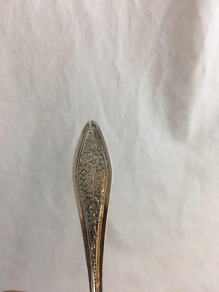 Towle Olive Serving Spoon Mary Chilton No.1 Engraved 1912