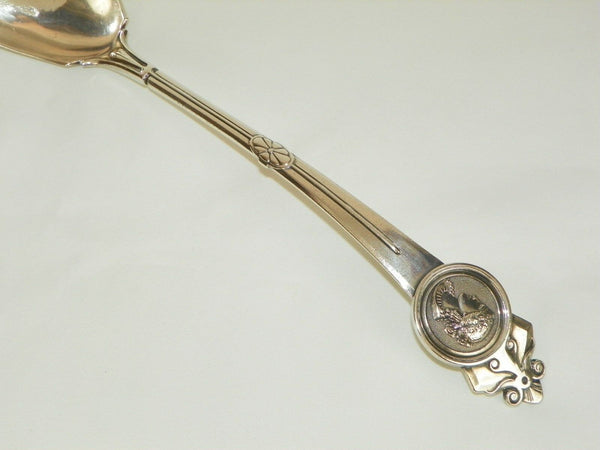 Large Gorham Sterling Silver Soup Ladle Medallion Pattern. Circa 1864.