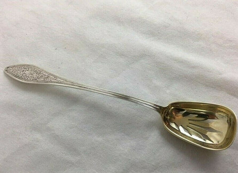 Towle Olive Serving Spoon Mary Chilton No.1 Engraved 1912
