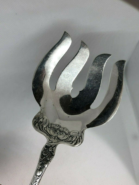 Gorham Sterling Silver Serving Fork, Poppy Pattern. 8.75" Length