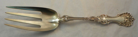 Cold Meat Fork. Whiting Sterling Silver in the Pompadour Pattern (1898)